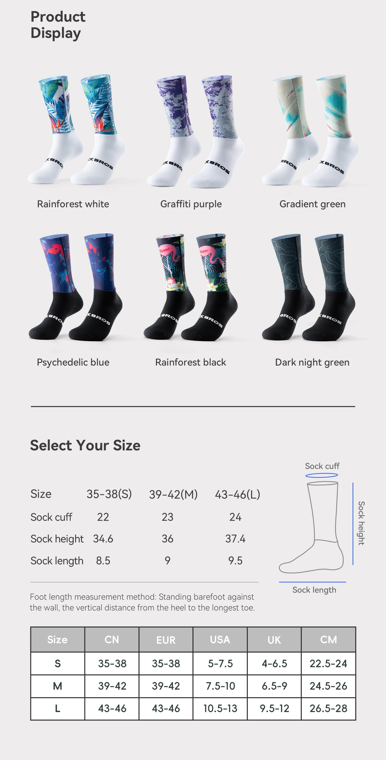 Compression Cycling Socks Knee-High Non-Slip Sports Performance Socks