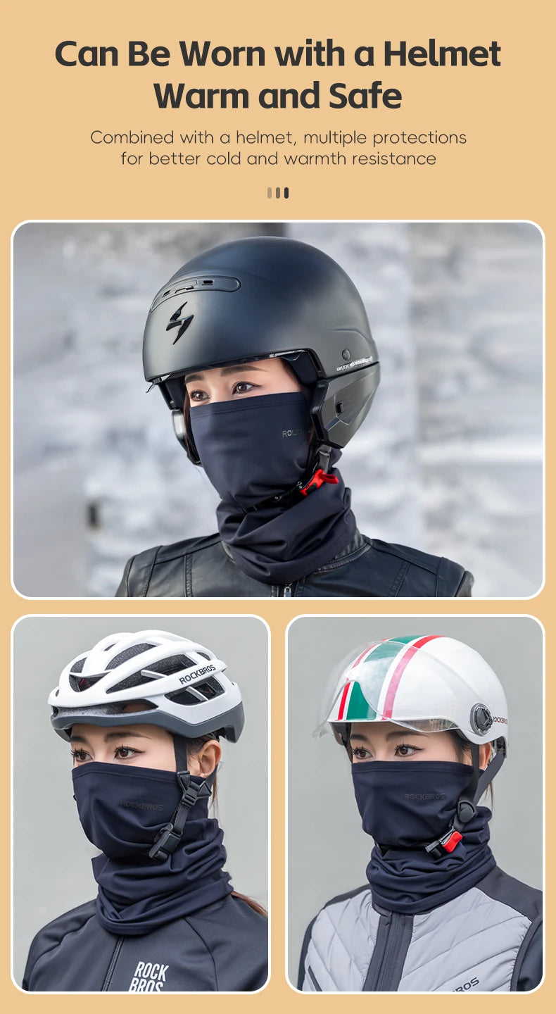 Vintercykelmask vind- och fleecefodrad med full täckning
