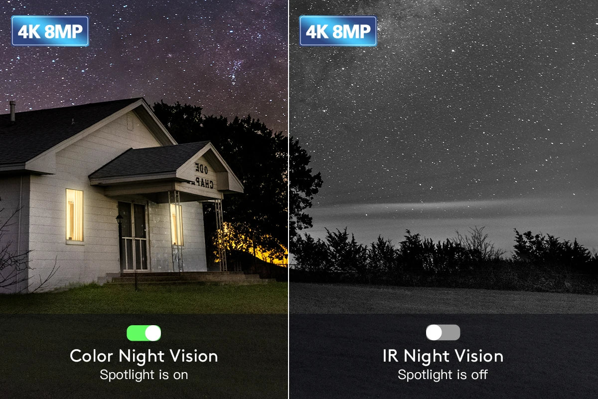 4K 8MP Outdoor Security Camera with Smart Tracking