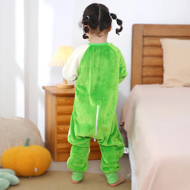 Cartoon Flannel Sleepsack Pajamas for Kids