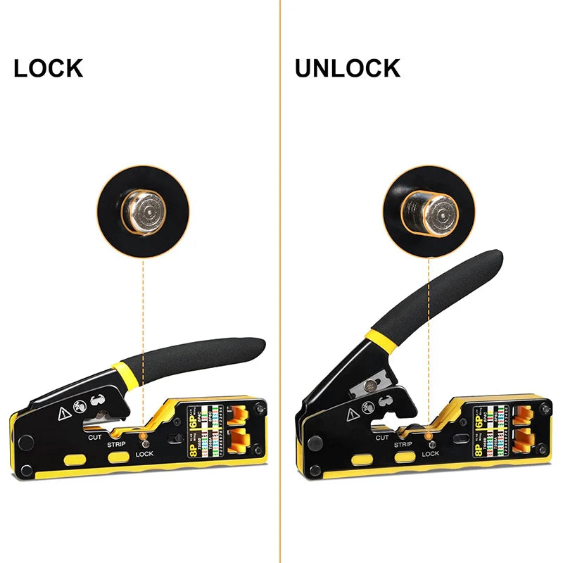 Pass-Through RJ45 Crimping Tool and Kit