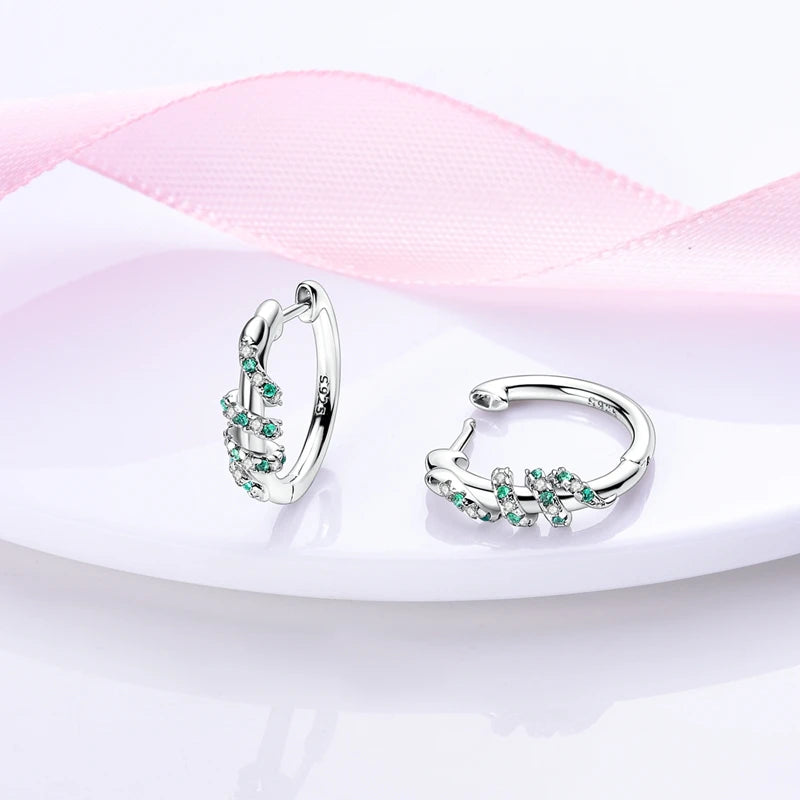 925 Sterling Silver Colored Zirconium Stars Hoop Earrings For Women Jewelry Anniversary WeddingMaking Jewelry Gift