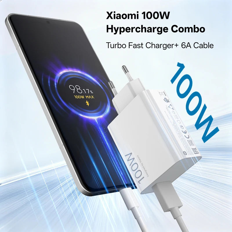 Xiaomi 100W USB-C Wall Charger with 6A USB-C Cable
