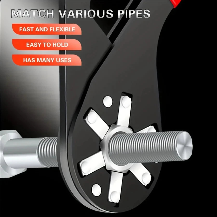 6-Inch Adjustable Hex Nut Wrench with Twin Handles