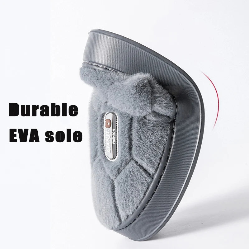 Kışlık İç Mekan Kaymaz Çiftler İçin Sıcak Terlikler