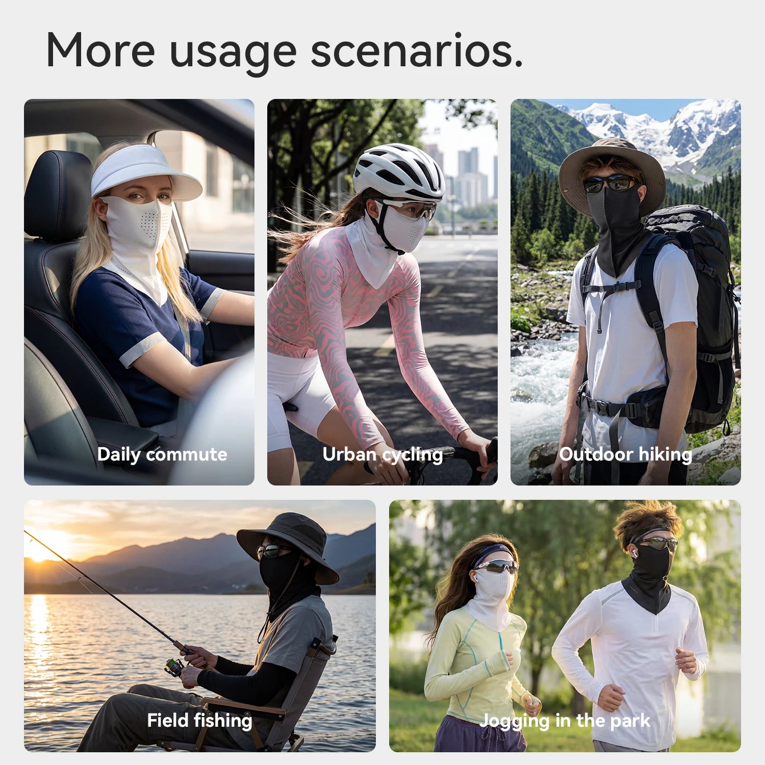 UV Protection Ice Silk Face Scarf Cycling Mask Neck Cover