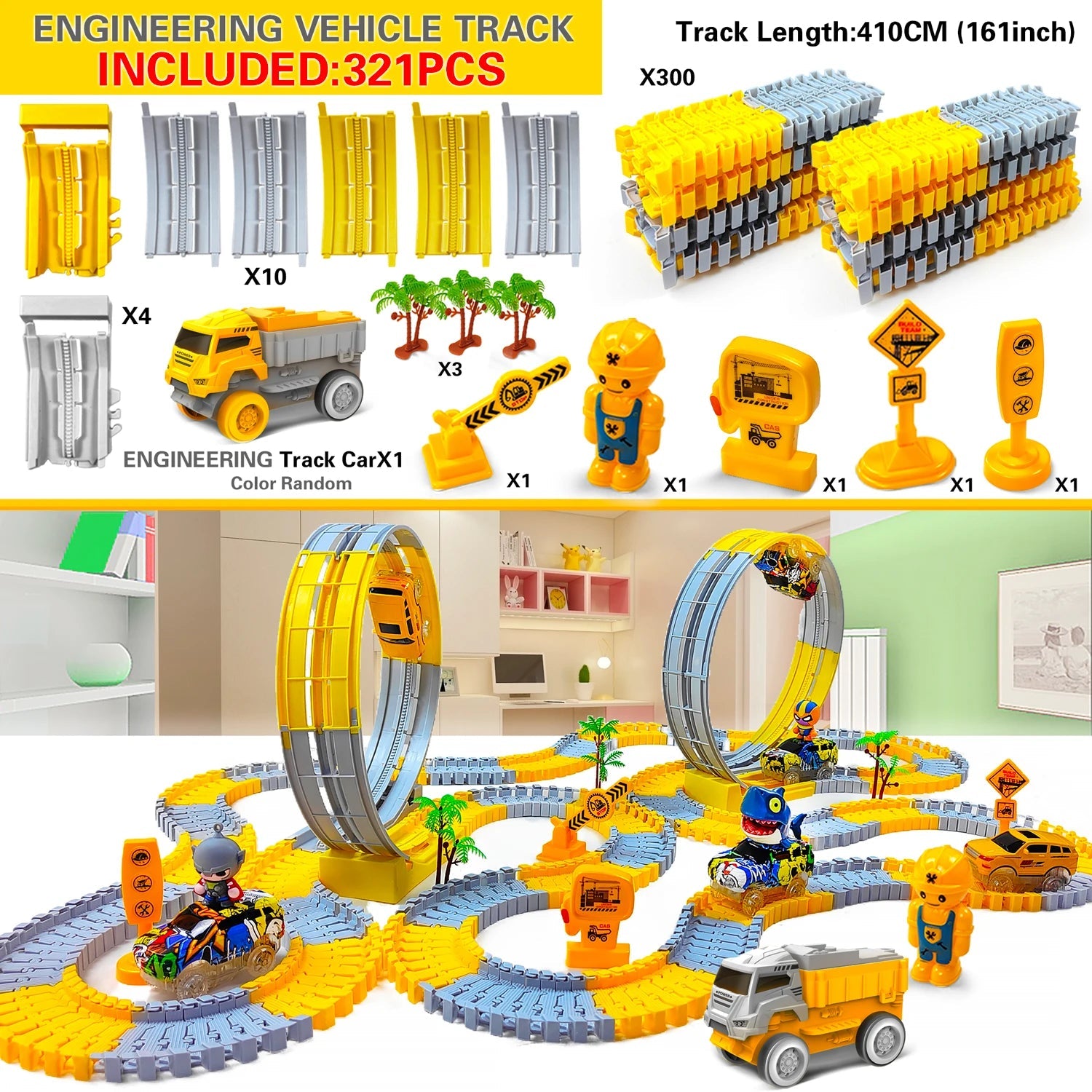 Children Electric Magical Flexible Track Toy Car 🚂