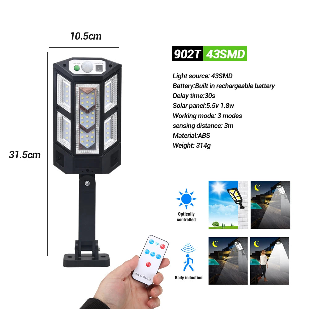 Solar Motion-Sensor Wall Light