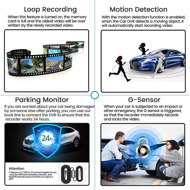 E-ACE 4.3 Inch Dashcam Car Dvr Mirror FHD 1080P Camera Optional Dual Lens DVR Rearview Mirror Dash Camera Car Video Recorder