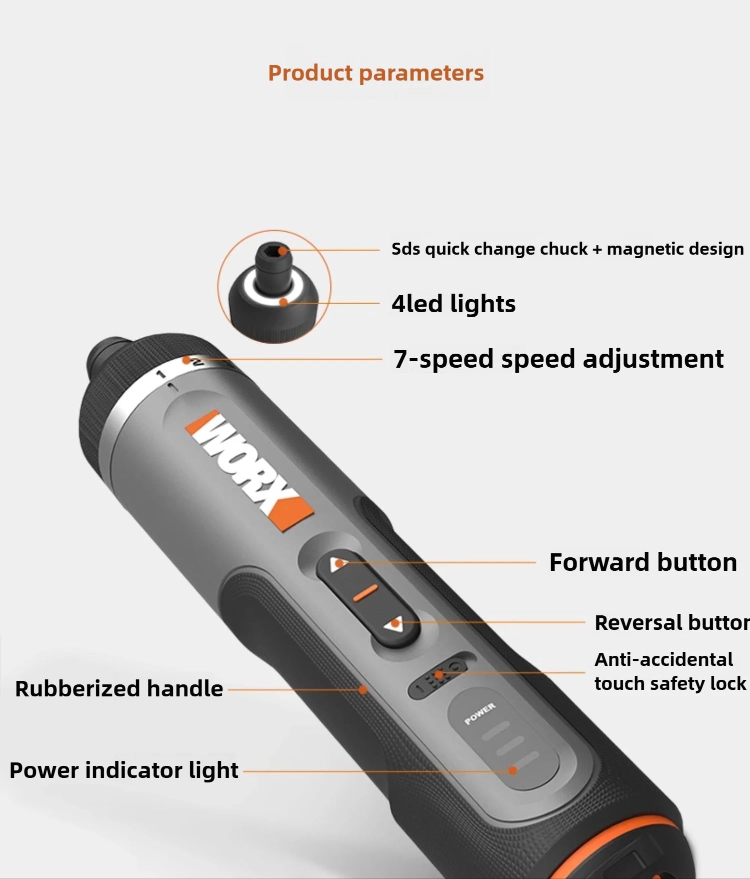 WORX 4V Electric Screwdrivers Set Automatic All-in-one Wireless Precision Screwdriver Household Hand Power Tools WX240 WX242
