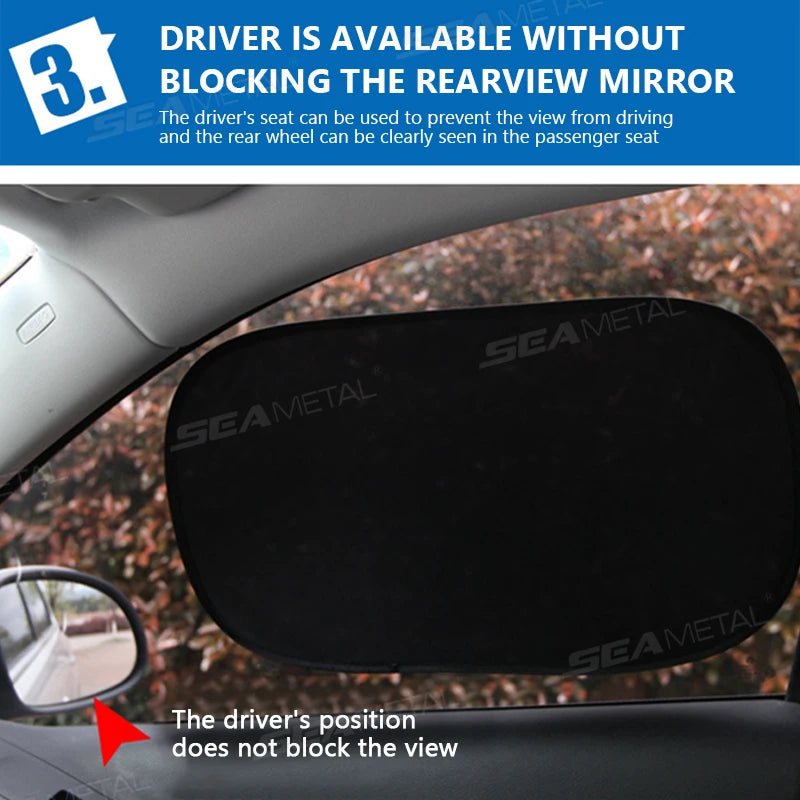 BLALION 2‑Pack Car Window Sunshade Mesh Protector