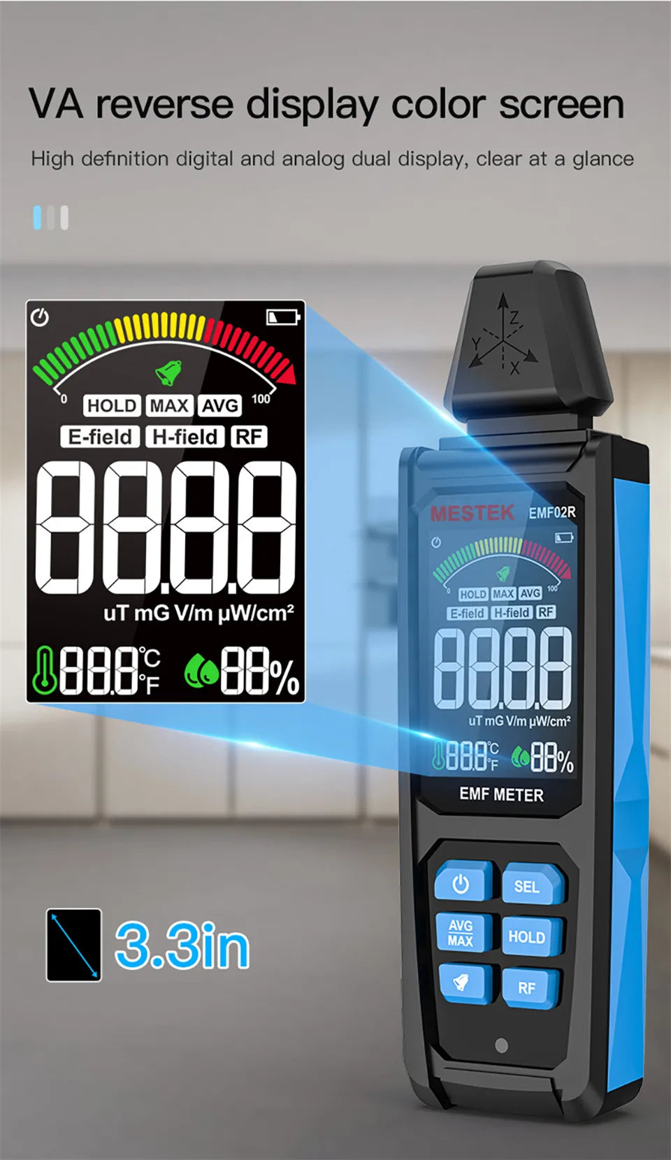 EMF02R Electromagnetic Field Meter