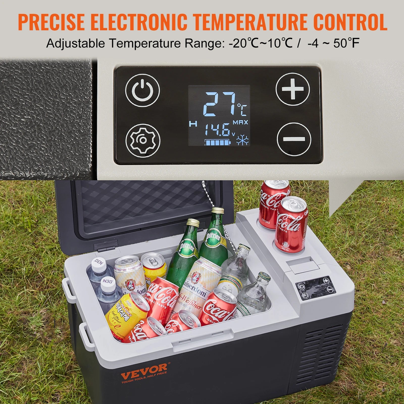 20L Portable Car Refrigerator Freezer 21Qt Mini Fridge for Travel