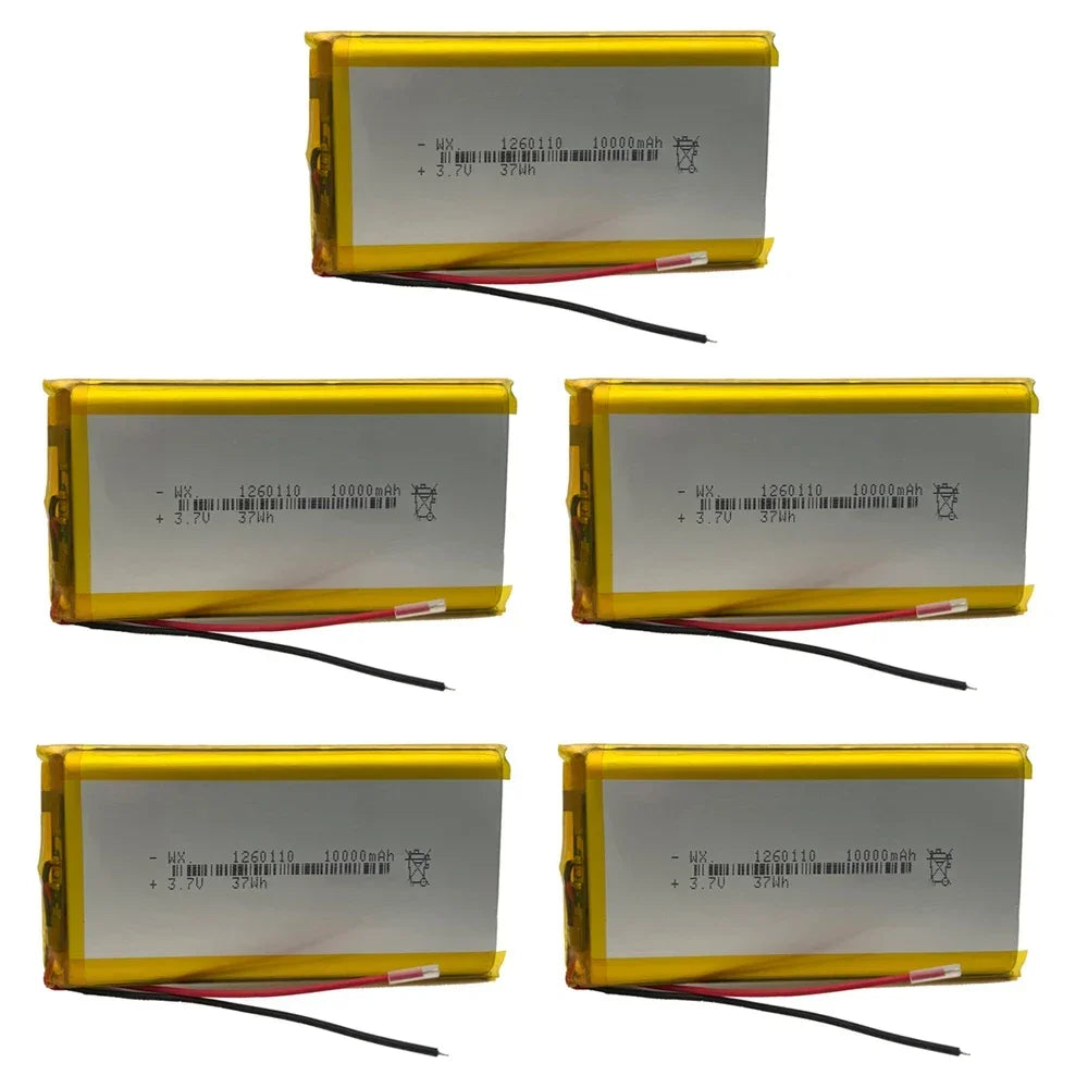 1260110 3.7V Lithium-Polymer Battery, Pack Options
