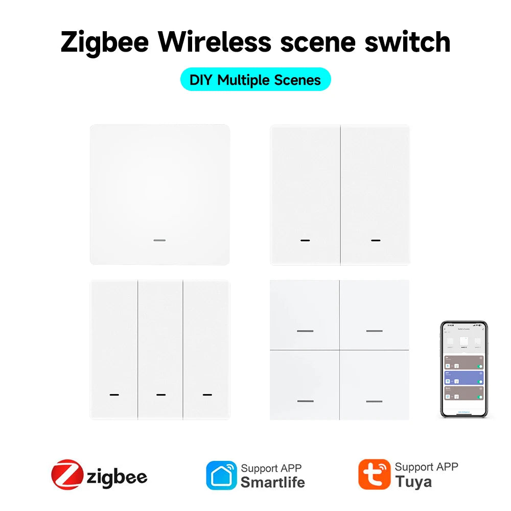 Tuya Zigbee Scene Switch - One to Four Gangs