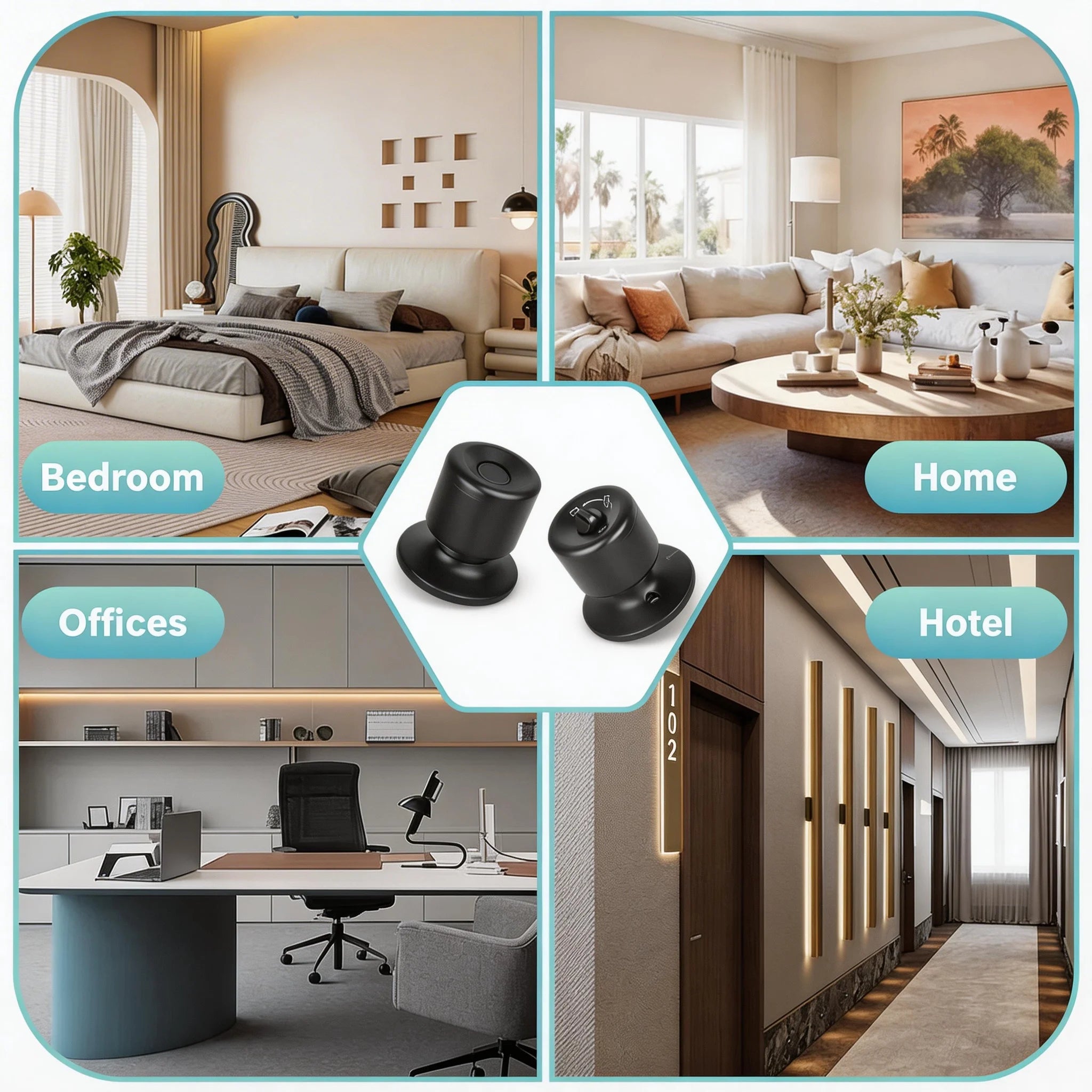 Smart Fingerprint Door Knob Lock with App Control