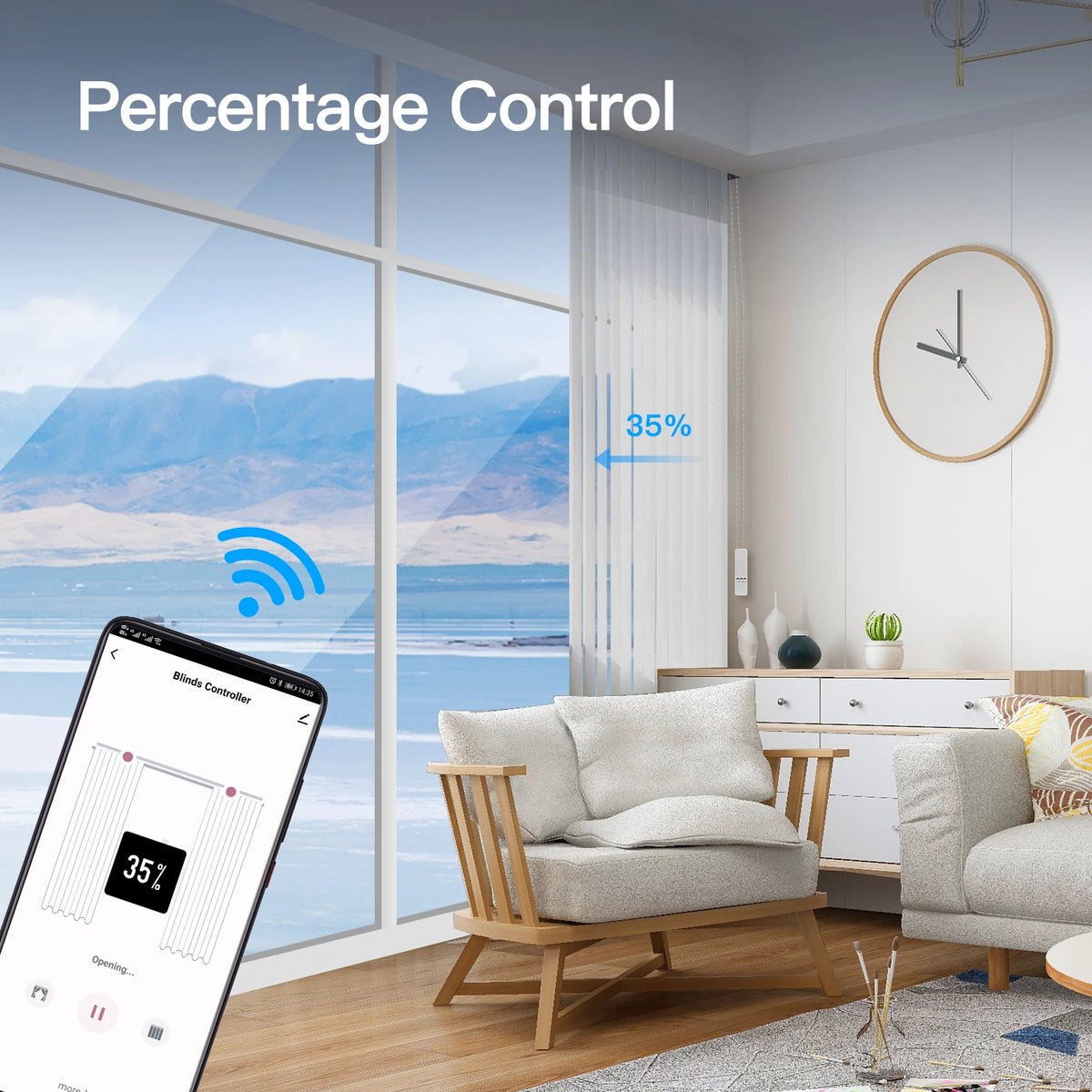 MOES Tuya WiFi Smart Motor Elektrische Ketten-Roller Rollläden Schattenspender Antrieb RF-Fernbedienungskit Smart Life App über Alexa/Google