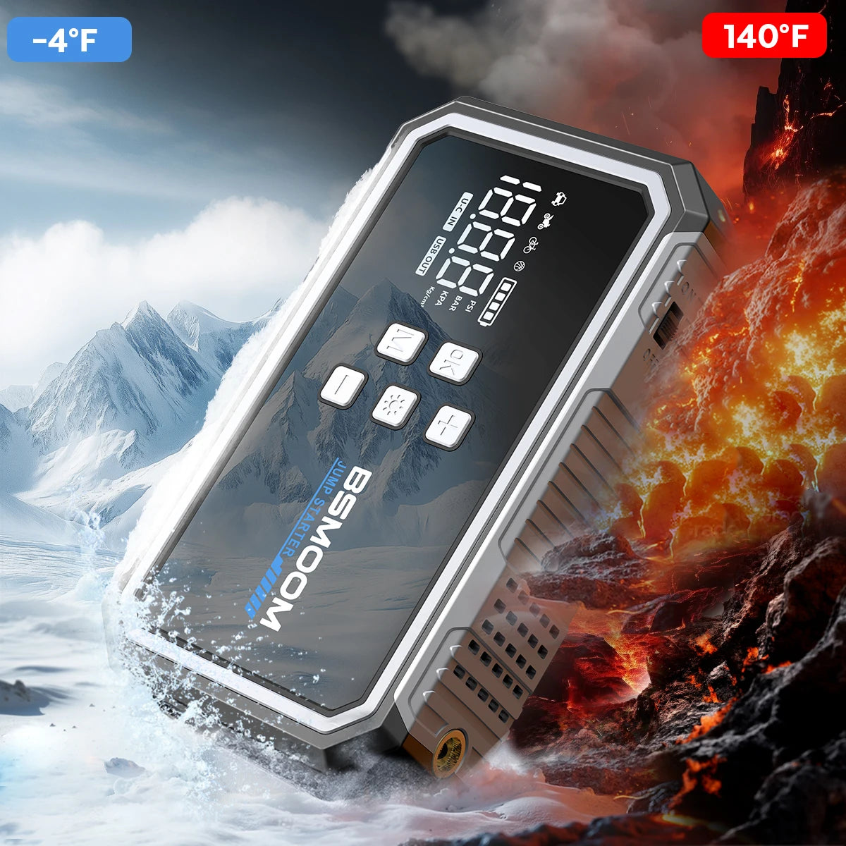 Autóindító, légkompresszor, power bank 12V