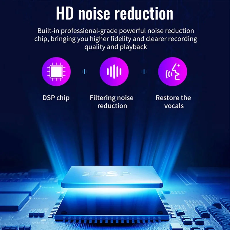 64GB Mini Voice Recorder 4GB 8GB 16GB HD Noise Reduction Audio Record Activated Portable Dictaphone Support OTG MP3 Player