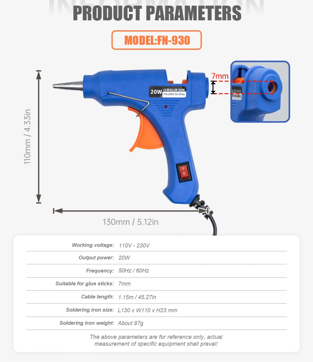 20 W Mini Hot-Glue Gun - Kit Options