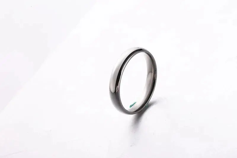 Simple 6mm Titanium Ring Women Men Prevent Allergy High Polished Wedding Rings Stainless Steel Couple Finger Jewelry Gifts