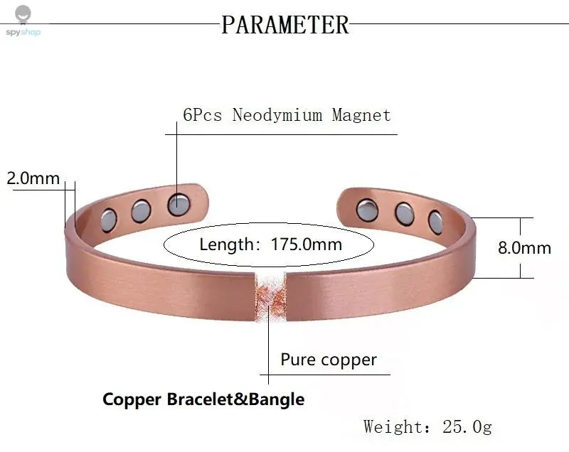 Simple Jewelry Set Pure Copper Bracelet Rings Cuff Magnetic Bangles For Women Men Arthritis Health Solid Copper Jewelry