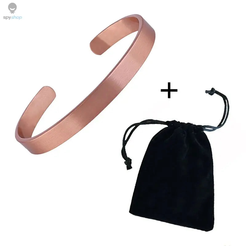 Simple Jewelry Set Pure Copper Bracelet Rings Cuff Magnetic Bangles For Women Men Arthritis Health Solid Copper Jewelry