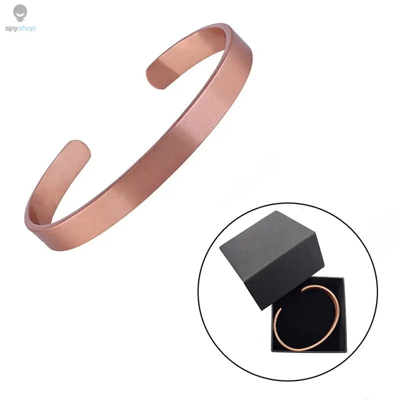 Simple Jewelry Set Pure Copper Bracelet Rings Cuff Magnetic Bangles For Women Men Arthritis Health Solid Copper Jewelry