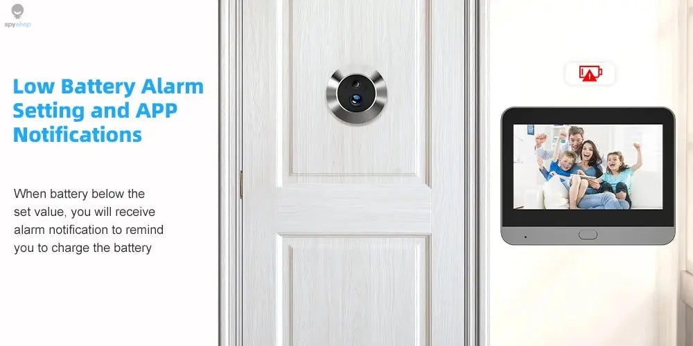 Smart 3MP Mini Digital Peephole Door Camera 2.4Ghz WiFi Infrared IR Night Vision PIR Motion Detection Digital Viewer iCam365 APP