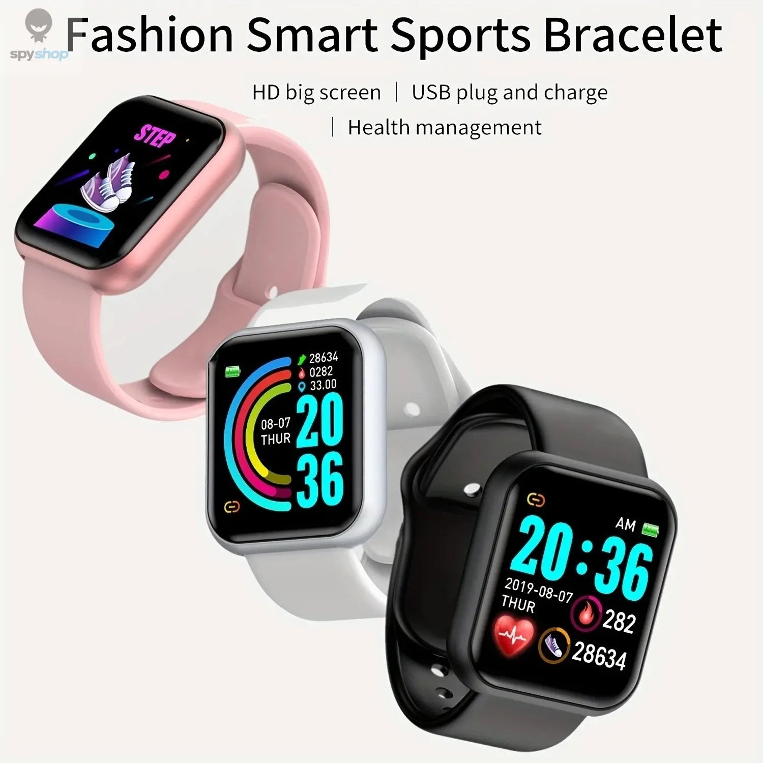 Smartwatch Men Women Wristwatches Smart Watch Message Fitness Monitor Bracelet Birthday Gift Electronic Clock For Xiaomi Huawei Spy-shop.com