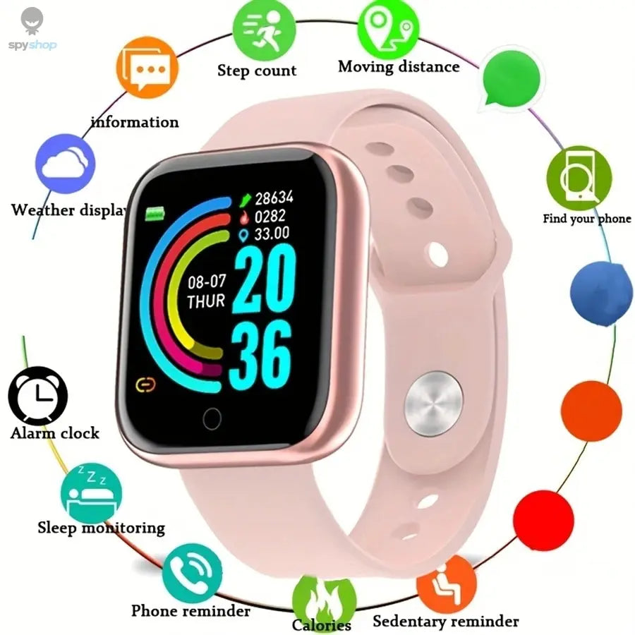 Smartwatch Men Women Wristwatches Smart Watch Message Fitness Monitor Bracelet Birthday Gift Electronic Clock For Xiaomi Huawei Spy-shop.com