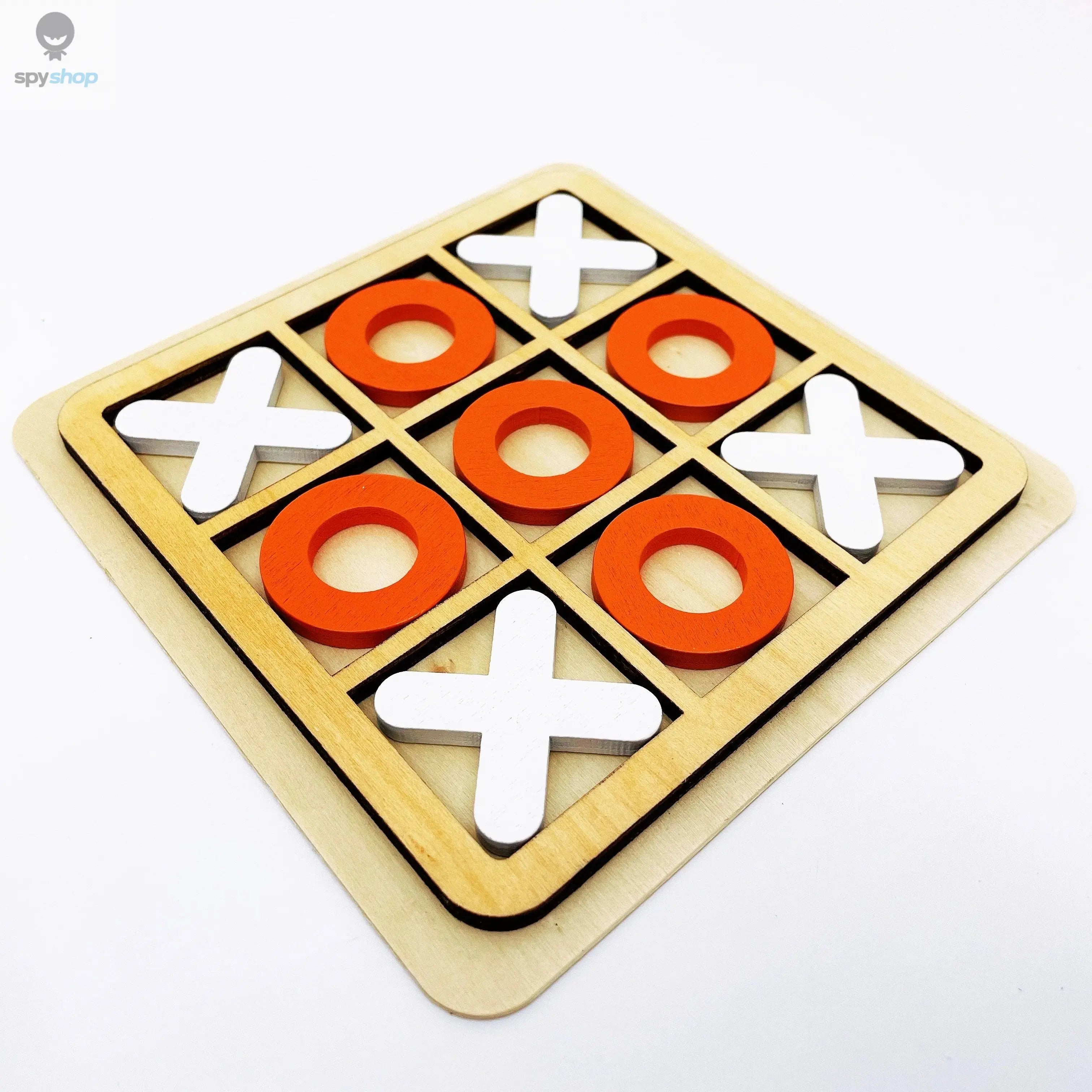 Solid Wooden Tic Tac Toe Board Game - Perfect for Family Fun and Backyard Entertainment! Spy-shop.com