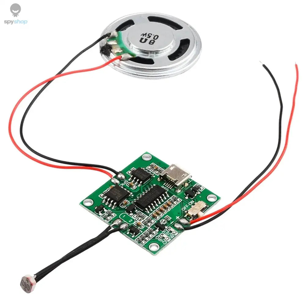 Sound Recorder Module Voice MP3 WAV Music Player with Loudspeaker Button Control 8M RAM Capacity DIY Music Box for Greeting Card Spy-shop.com