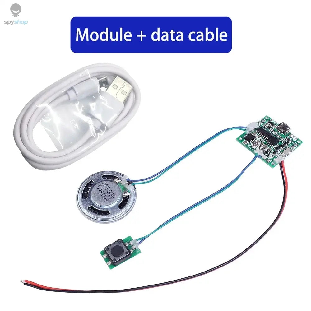 Sound Recorder Module Voice MP3 WAV Music Player with Loudspeaker Button Control 8M RAM Capacity DIY Music Box for Greeting Card Spy-shop.com
