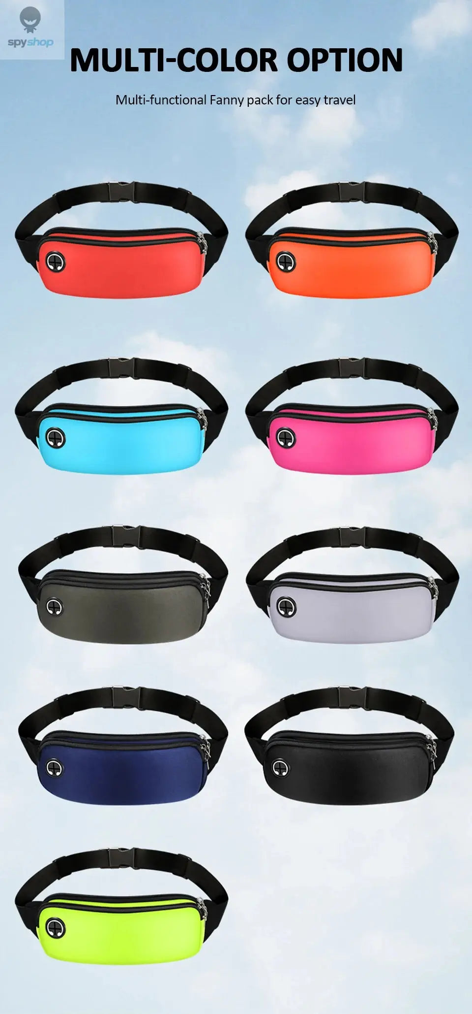 Sports Fanny Pack Women Belt Bag Men Running Waist Bag Mobile Phone Gym Bags Running Accessories Adjustable Strap Waist Bags