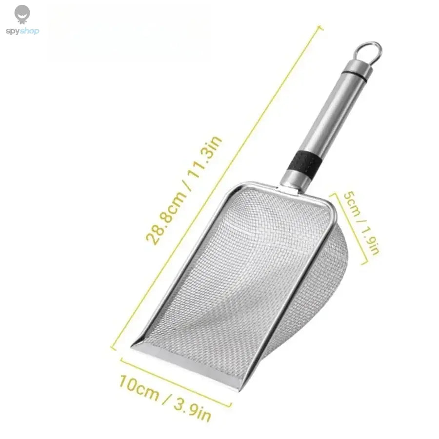 Stainless Steel Cat Litter Scoop – Durable, Easy Clean, Ergonomic Handle, Rust-Resistant, Ideal for Quick Waste Removal Spy-shop.com