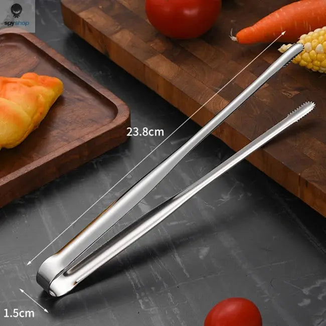 Stainless Steel Grill Tongs Food Clip BBQ Steak Clip Bread Tong Cooking Utensils Party Non-Slip Kitchen Gadgets Accessories Spy-shop.com
