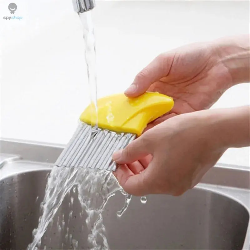 Stainless Steel Potato Chip Slicer Dough Vegetable Fruit Crinkle Wavy Slicer Knife Potato Cutter Chopper French Fry Maker Tool Spy-shop.com