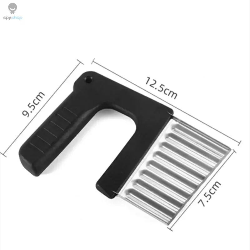 Stainless Steel Potato Chip Slicer Dough Vegetable Fruit Crinkle Wavy Slicer Knife Potato Cutter Chopper French Fry Maker Tool Spy-shop.com