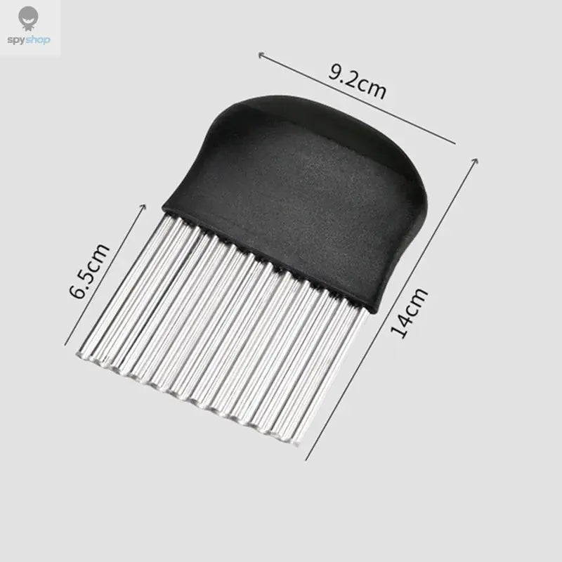 Stainless Steel Potato Chip Slicer Dough Vegetable Fruit Crinkle Wavy Slicer Knife Potato Cutter Chopper French Fry Maker Tool Spy-shop.com