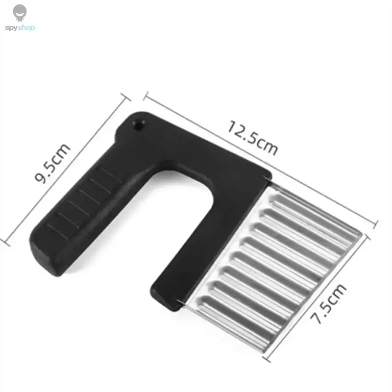 Stainless Steel Potato Chip Slicer Dough Vegetable Fruit Crinkle Wavy Slicer Knife Potato Cutter Chopper French Fry Maker Tool Spy-shop.com
