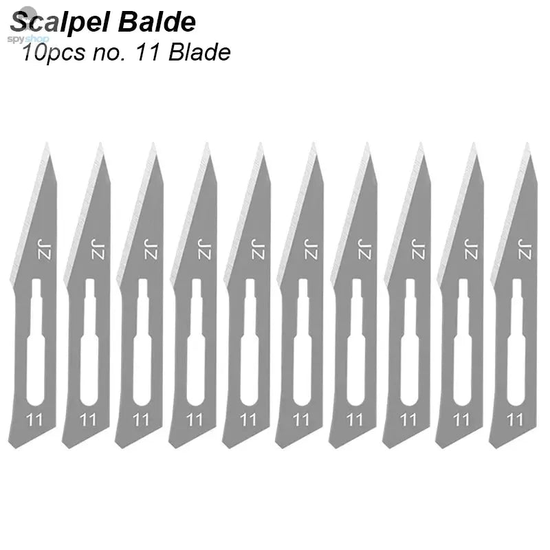 Stationery Knife Scalpel Blade 11 23 Surgical Handle Set Professional Cutter Craft Carbon Steel Metal Box Open DIY Multi Tool