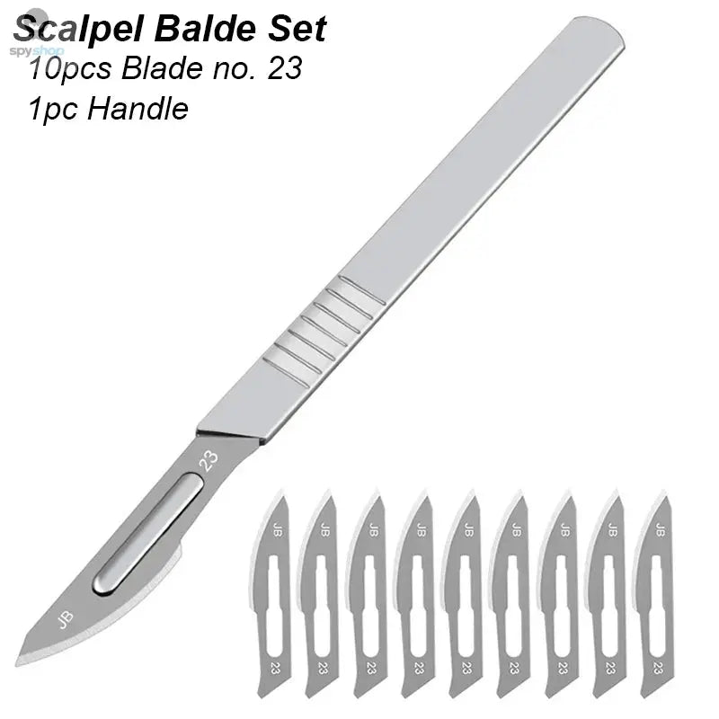 Stationery Knife Scalpel Blade 11 23 Surgical Handle Set Professional Cutter Craft Carbon Steel Metal Box Open DIY Multi Tool