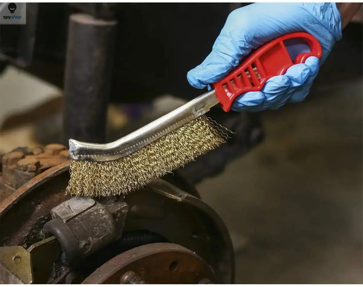 Steel Wire Brush/Wooden Metal Rust Removal Roller Brush Polishing Barbecue Cleaning Brush Suitable for Cleaning Barbecue Grilles