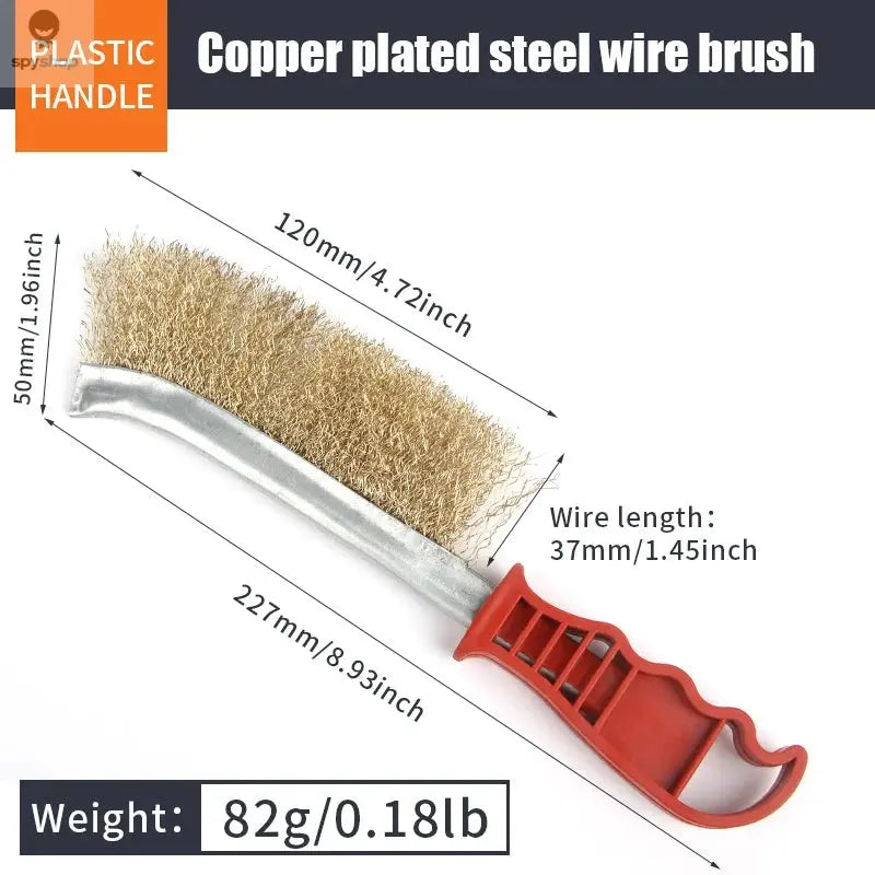 Steel Wire Brush/Wooden Metal Rust Removal Roller Brush Polishing Barbecue Cleaning Brush Suitable for Cleaning Barbecue Grilles