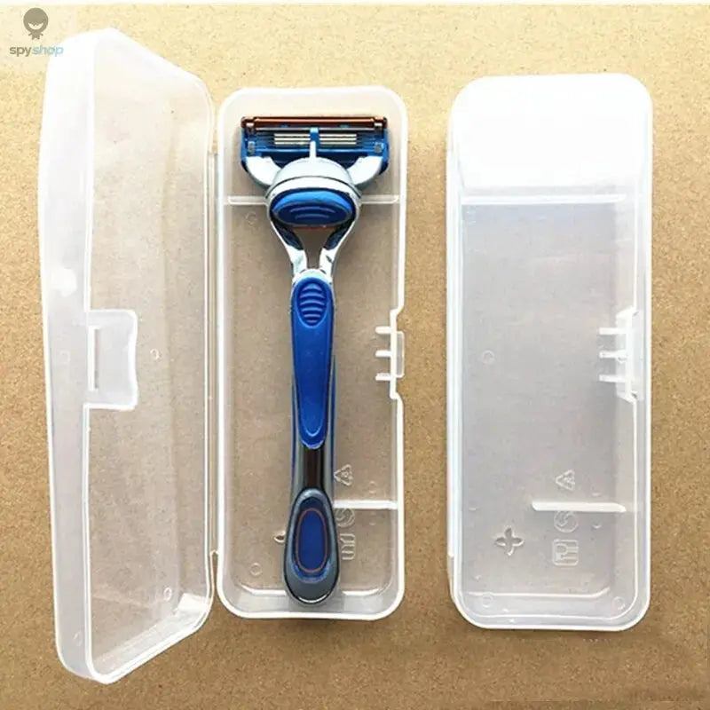 Stylish and Durable Shaving Storage Box for Men's Razors, Easy to Carry and Keep Clean and Keeps Your Shaver Well-Organized Spy-shop.com
