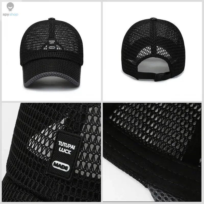 Summer Full Mesh Quick Drying Cool Sunhat Breathable Net Baseball Cap Men Outdoor Anti-UV Tennis Golf Hiking Sports Cap Visors