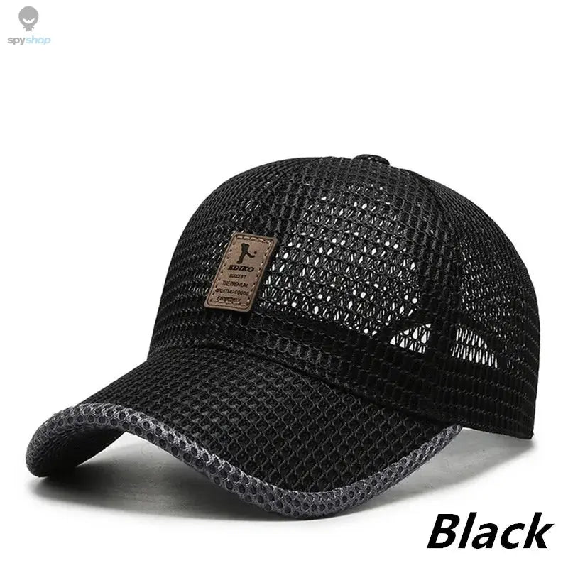 Summer Full Mesh Quick Drying Cool Sunhat Breathable Net Baseball Cap Men Outdoor Anti-UV Tennis Golf Hiking Sports Cap Visors