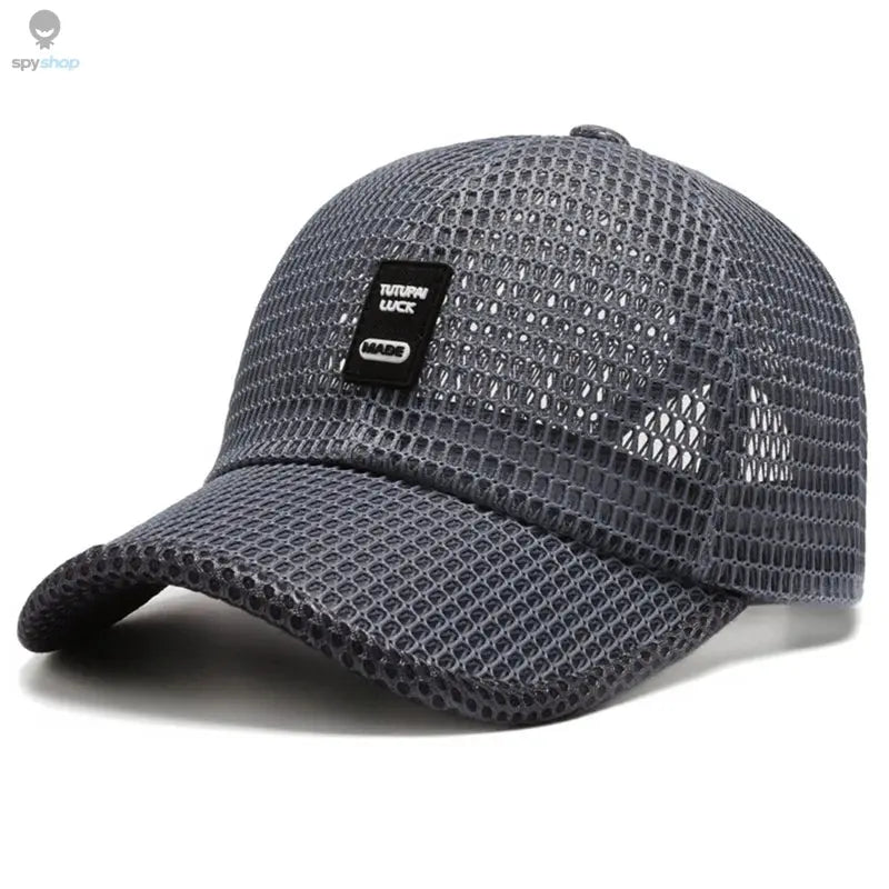 Summer Full Mesh Quick Drying Cool Sunhat Breathable Net Baseball Cap Men Outdoor Anti-UV Tennis Golf Hiking Sports Cap Visors