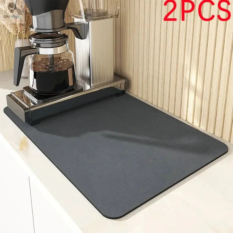 Super Absorbent Large Kitchen Absorbent Mat Antiskid Draining Coffee Dish Drying Mat Quick Dry Bathroom Drain Pad Tableware Mat Spy-shop.com